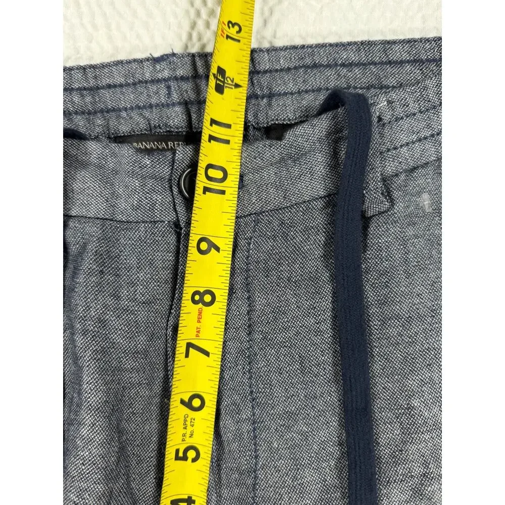 Banana Republic Pants Mens 36x30 Gray Linen Blend Athletic Beach Drawstring